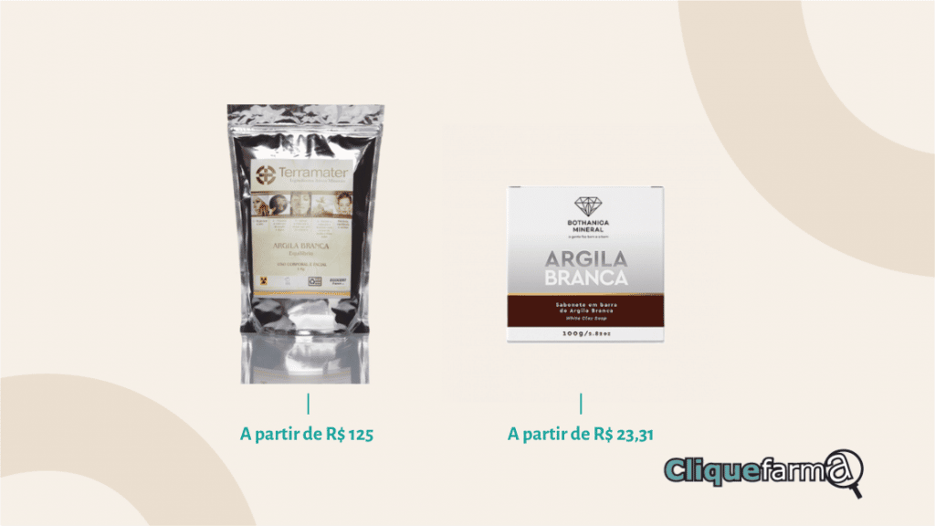 Ofertas de produtos com argila branca